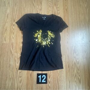Women’s True Religion Black Graphic Women's Top S